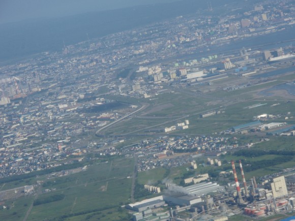 上空から、釧路を俯瞰する